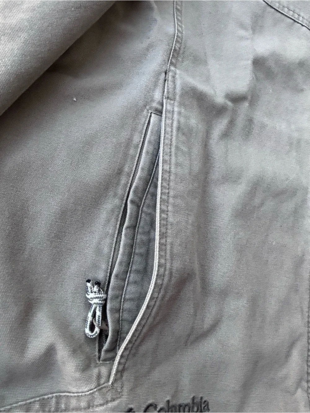 Columbia Men's Taupe Utility Canvas Zip-Front Jacket